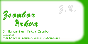 zsombor mrkva business card